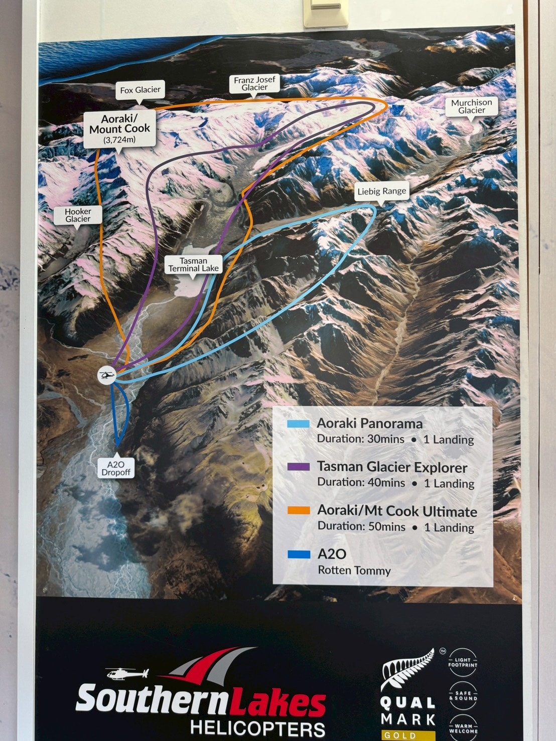 紐西蘭旅遊 庫克山Mt. Cook 直升機體驗 塔斯曼冰川、冰川湖、山頂拍照體驗